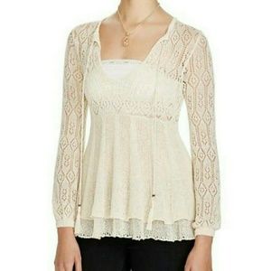 Free People Angel Days Knit Top